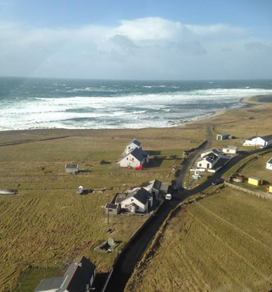 Tory Island viewed from the air.