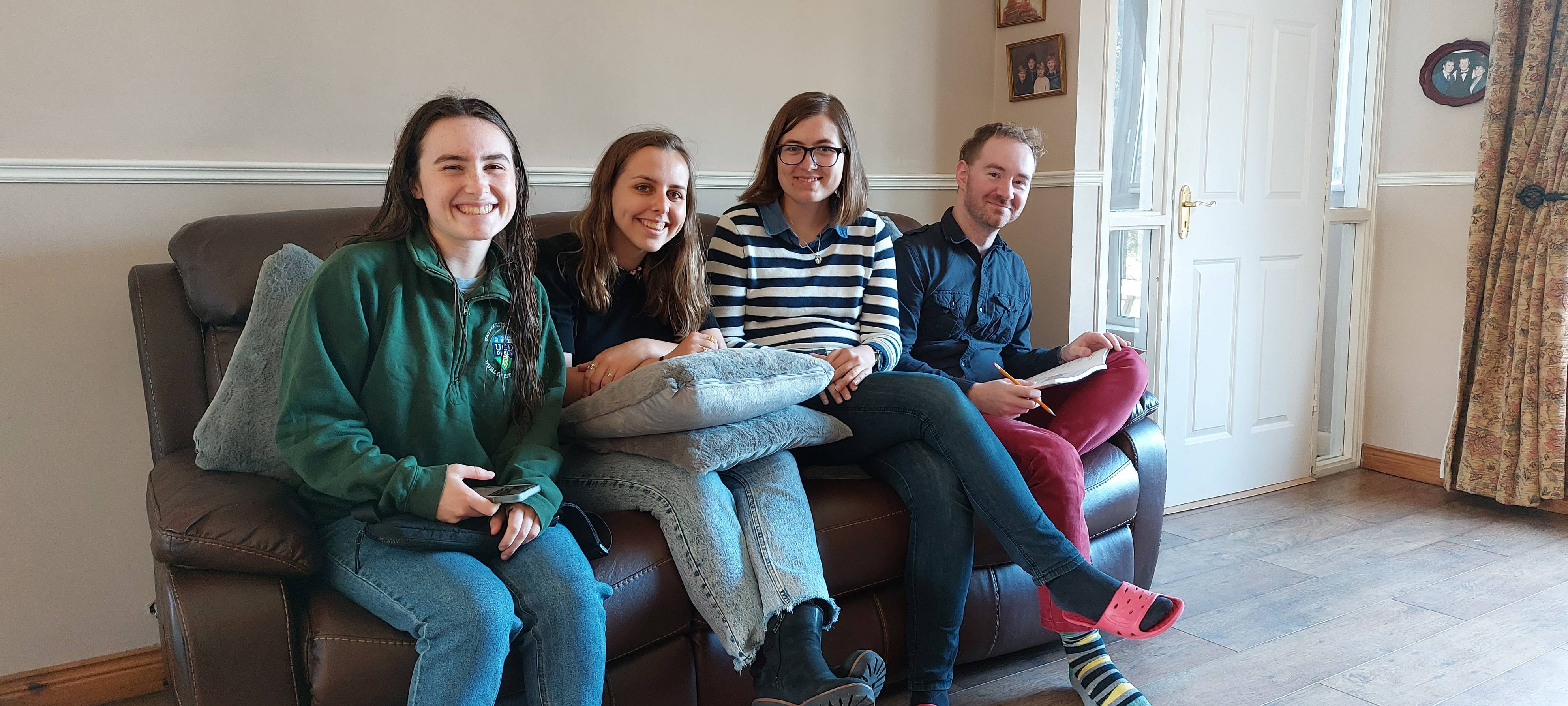 Participants in a home stay in Gleann Fhinne