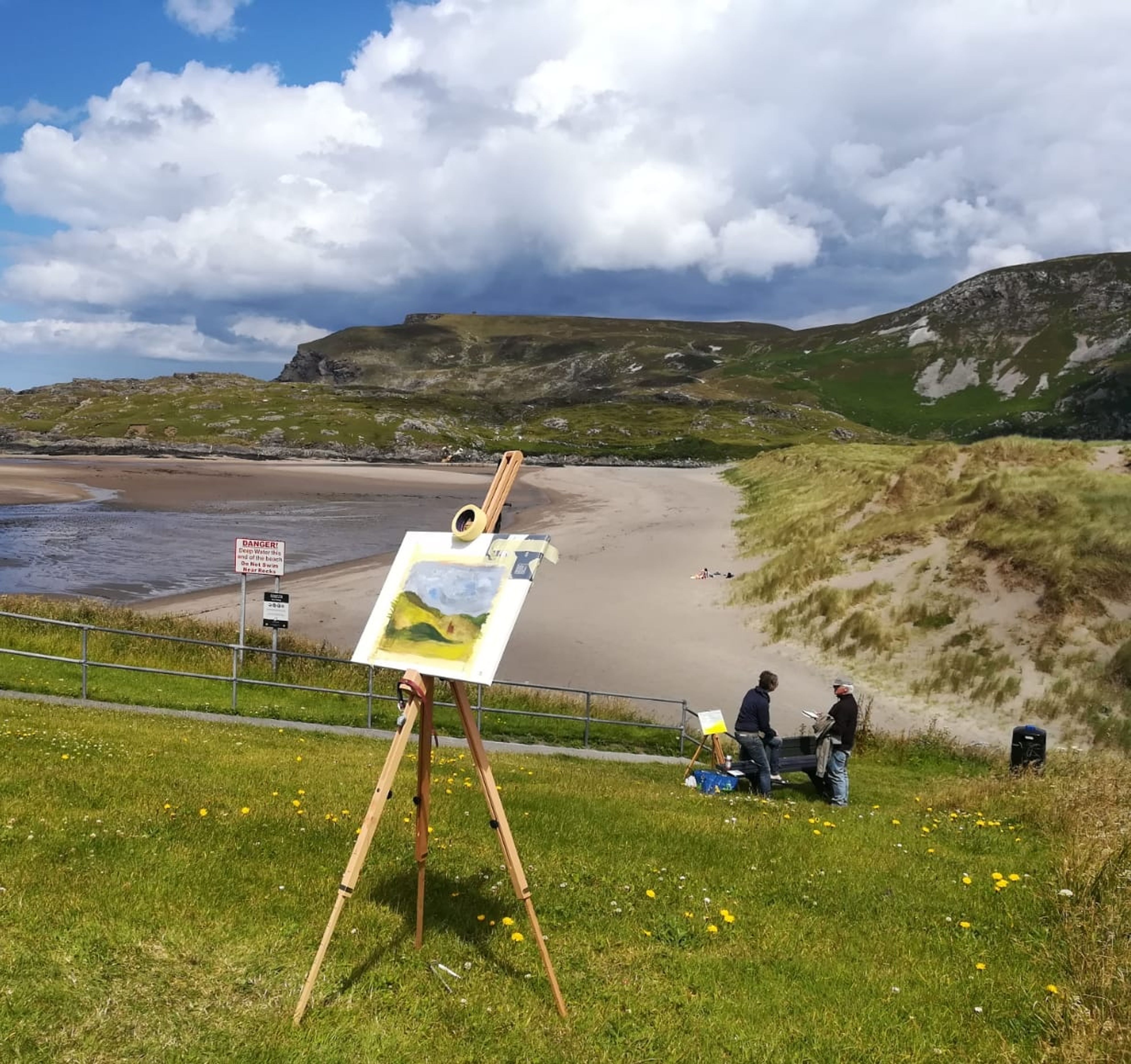 Ag péintéireacht amuigh faoin aer