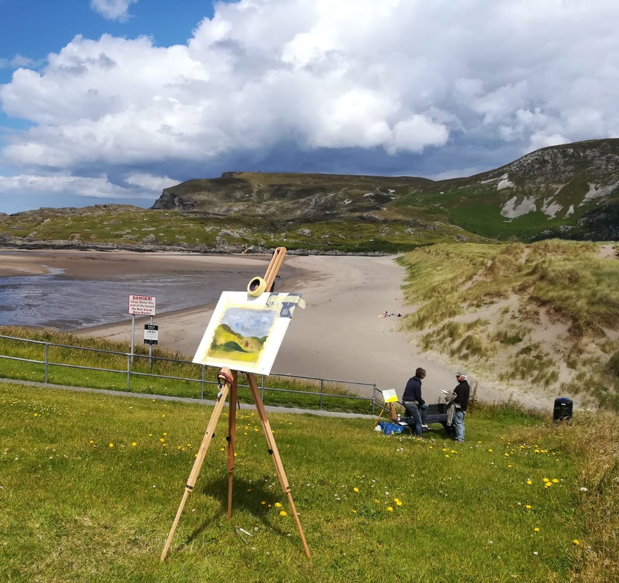 Ag péintéireacht amuigh faoin aer