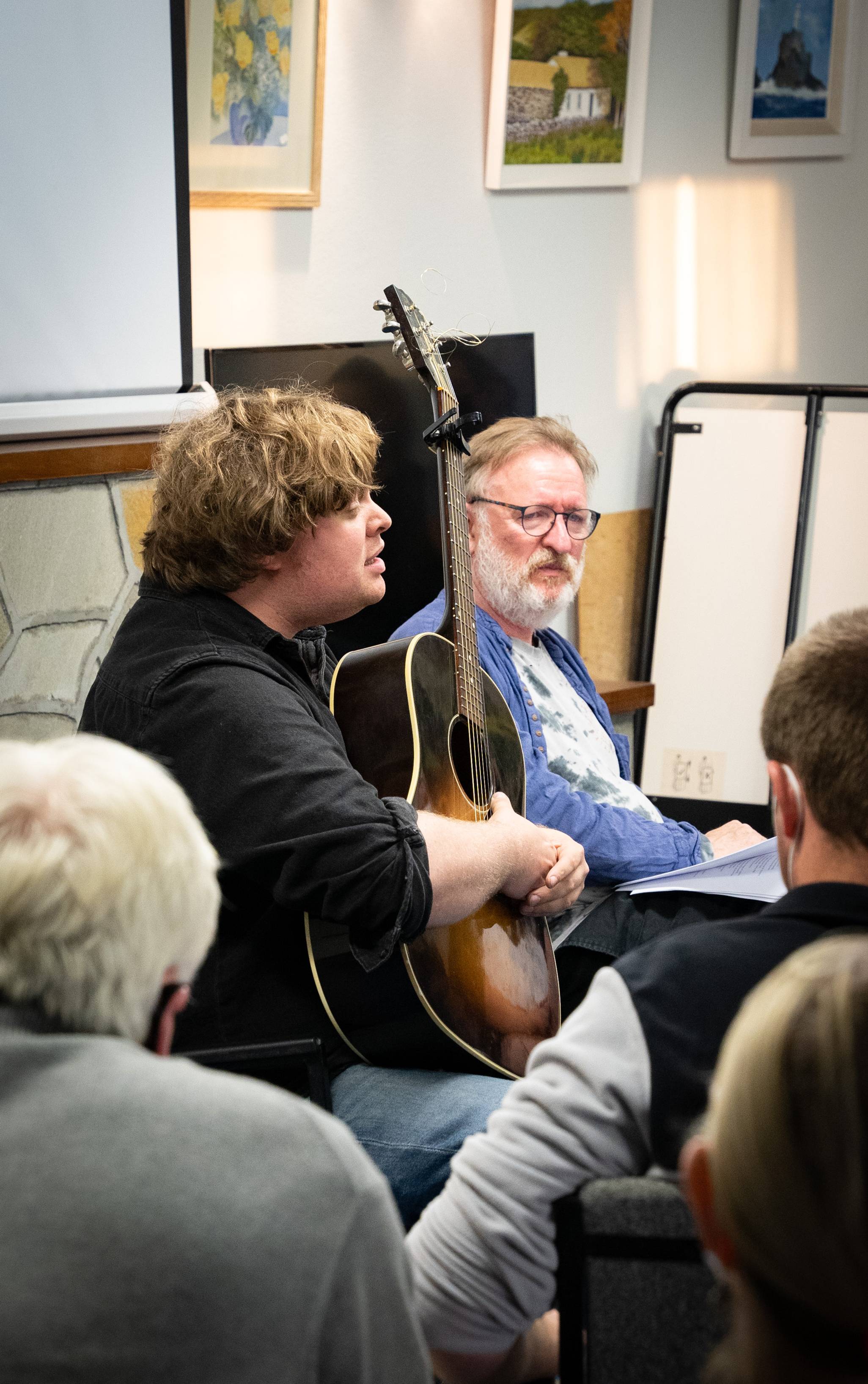 Macdara Yeates sings a song