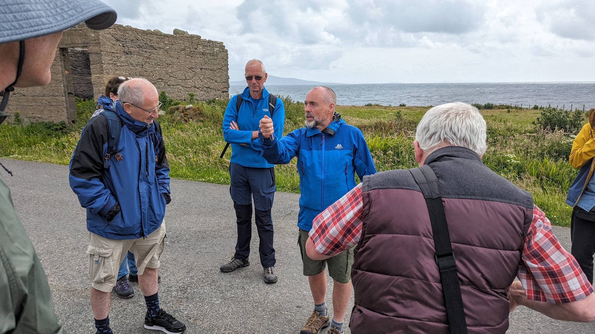 Aodh Mac Gairbheá leads a walk around Toraigh