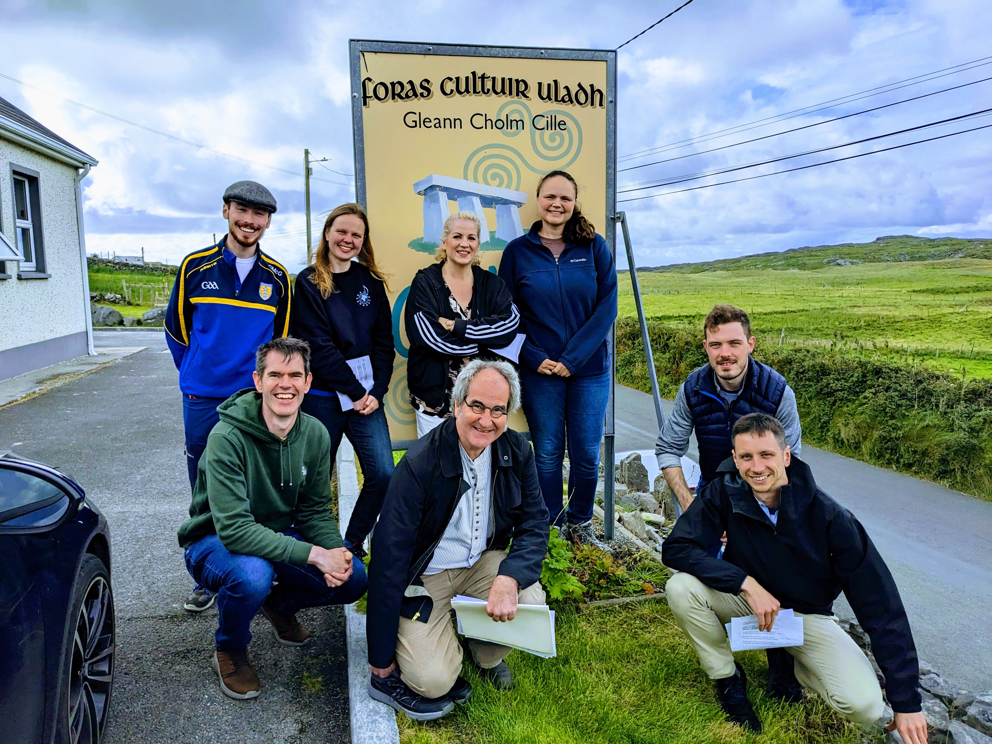 An Irish language class outside Oideas Gael
