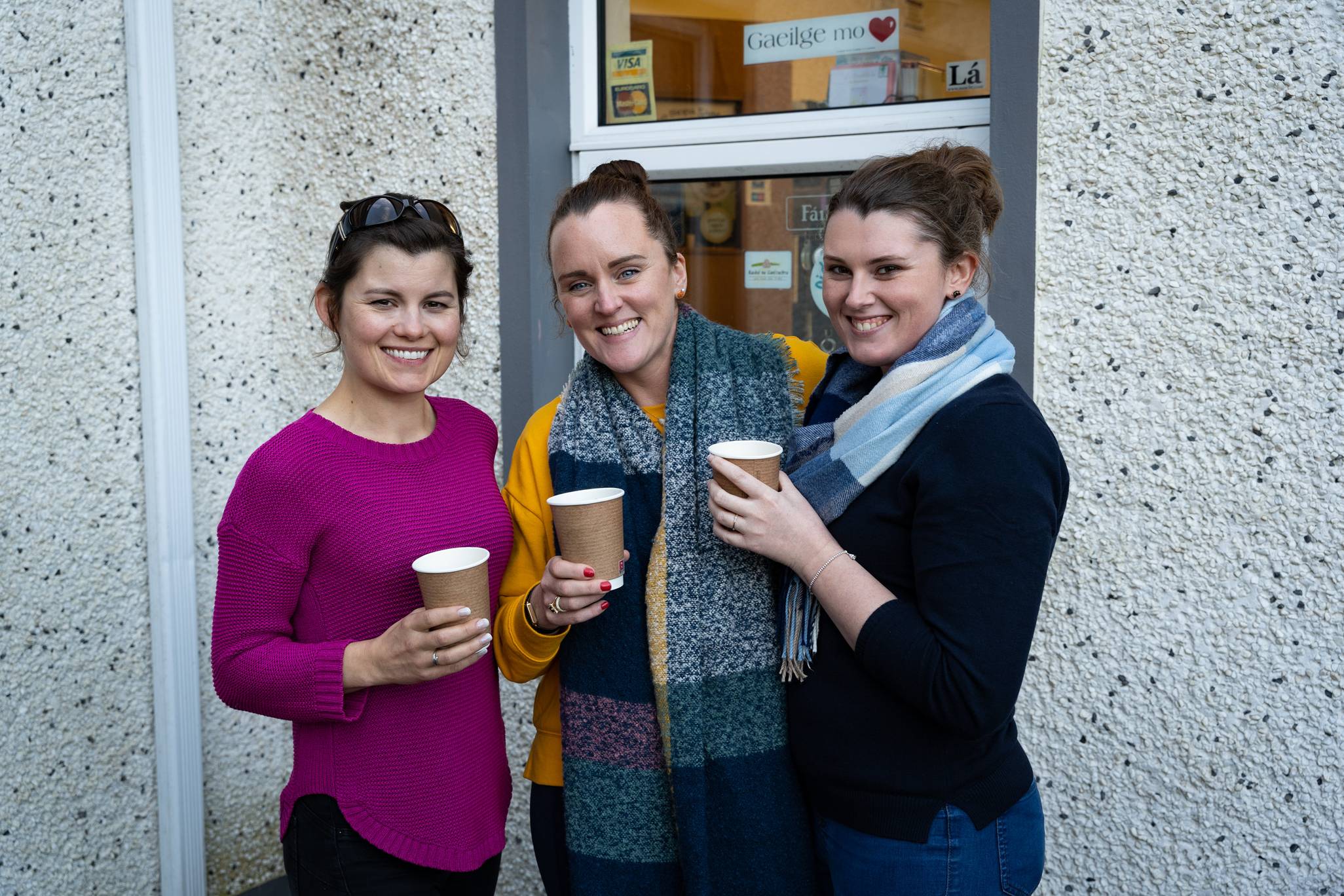 Three participants at the tea break